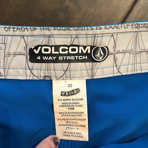 Volcom Blue Board Shorts - Picture 3 of 3